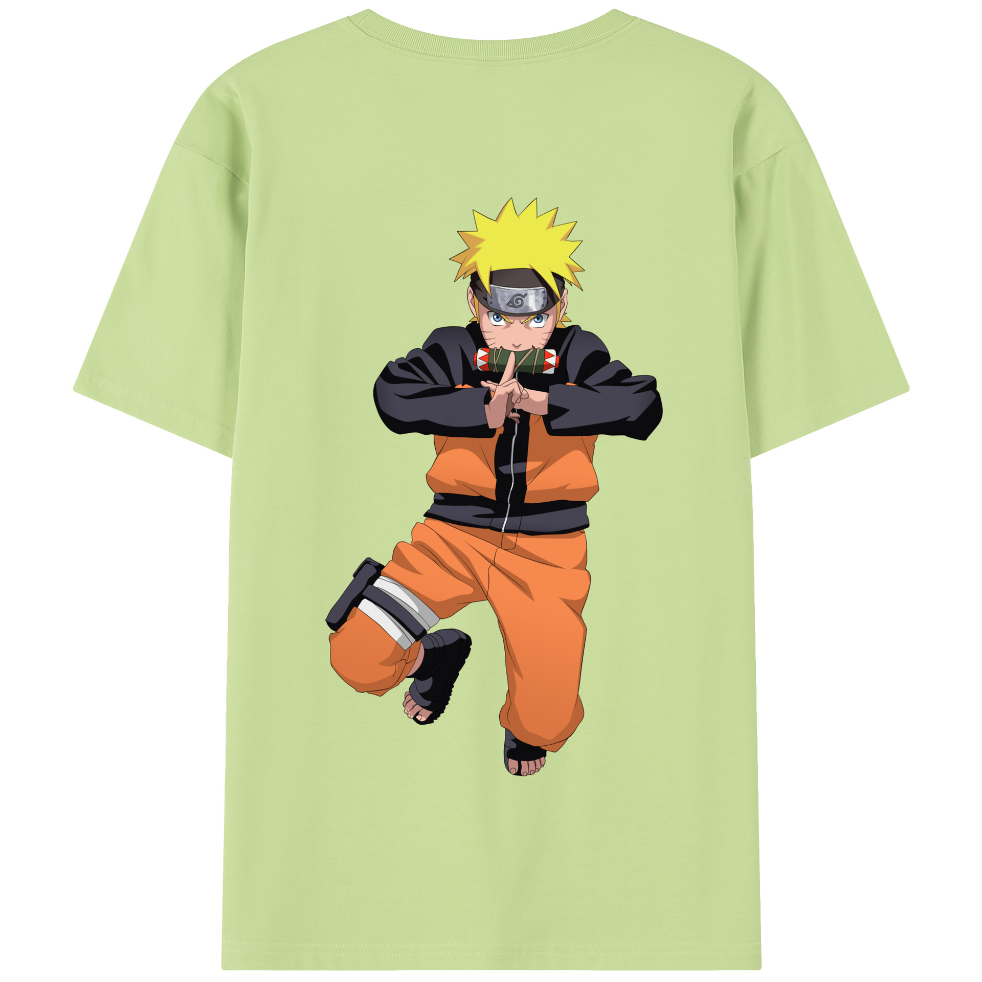 （画像用） NARUTO -ナルト- うずまき ナルト Uzumaki Naruto 綿100％半袖Tシャツ（背面プリント）